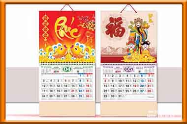 In lịch lò xo giữa 13 tờ năm Nhâm Dần 2022