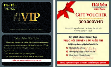 Thiết kế thẻ VIP và Coupon cho Hair Salon
