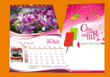 Thiết kế lịch tết