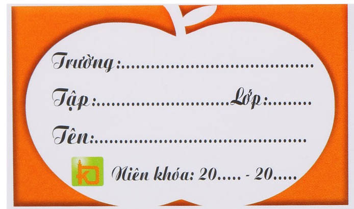 In nhãn vở học sinh năm học mới 2023-2024