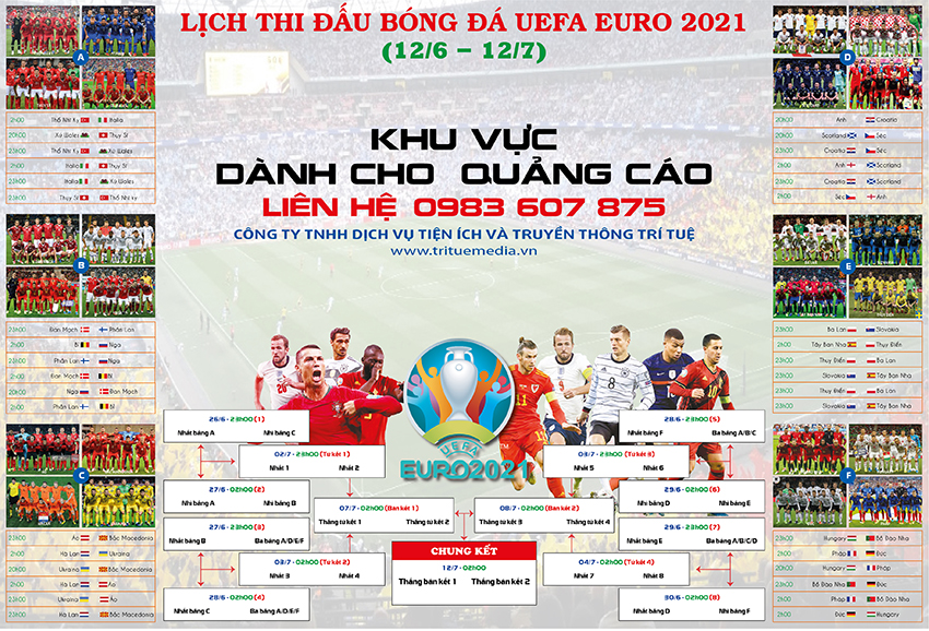 Lịch thi đấu Euro 2021 Lịch thi đấu Euro 2021