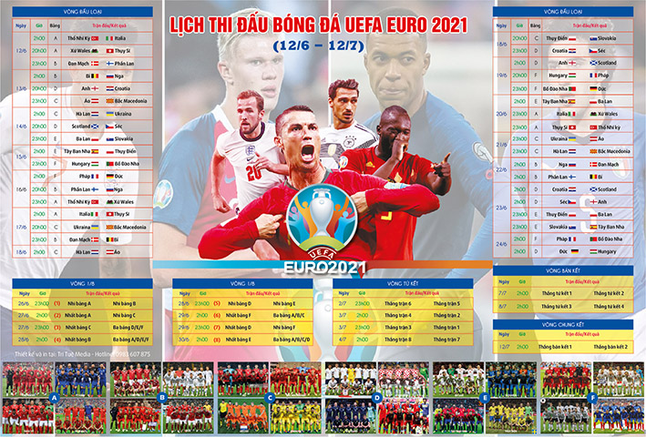 Lịch thi đấu và phát sóng EURO 2020 đêm1210 Làm sao cản nổi Ý và Tây Ban  Nha  Báo Người lao động