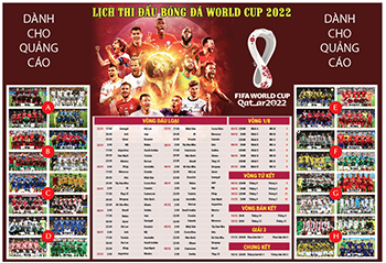 In lịch thi đấu bóng đá World Cup 2022